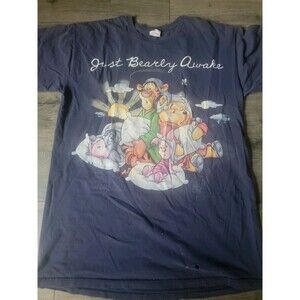 Vintage The Disney Store Shirt Women one size Pooh Piglet Just Bearly Awake 90s